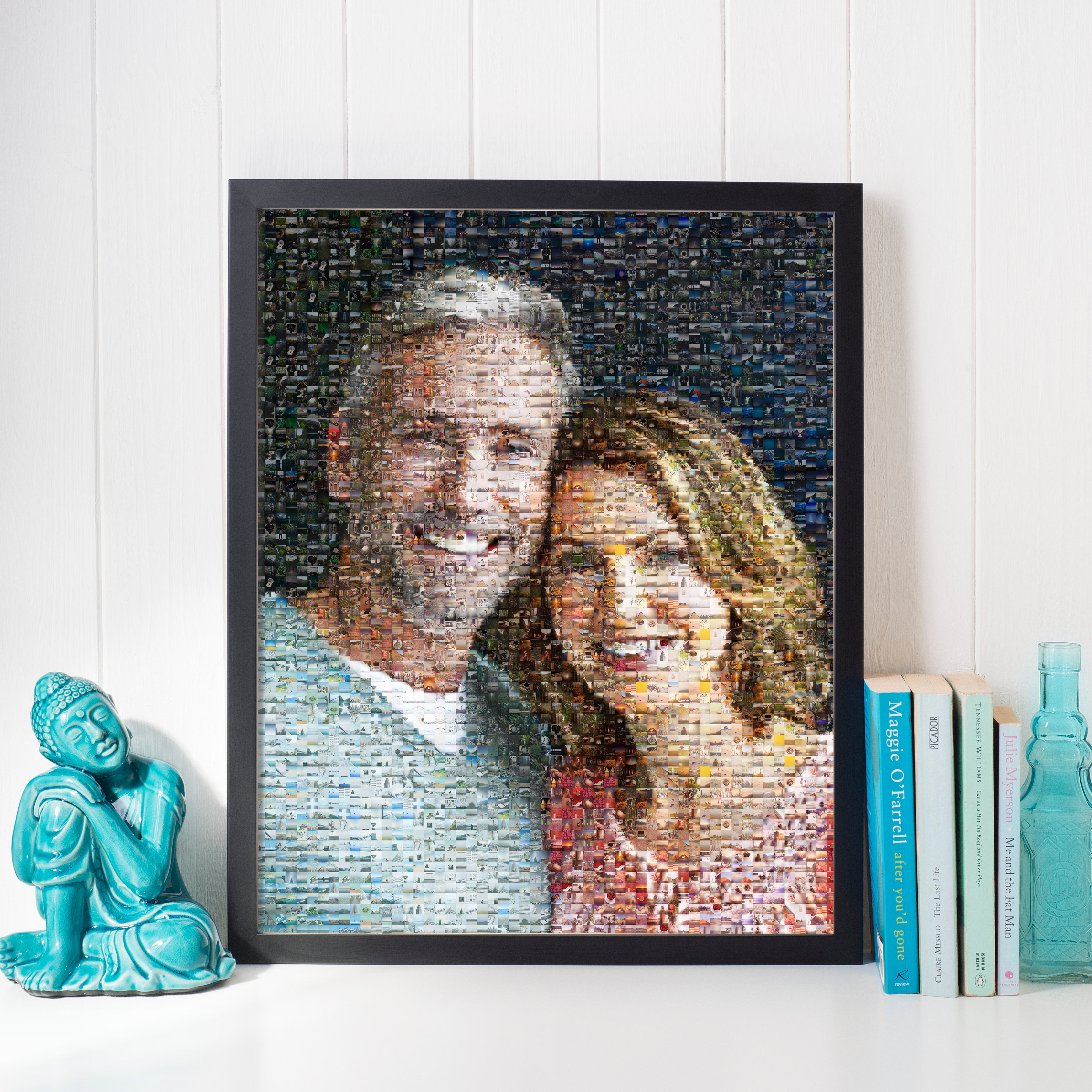 Photo Mosaic Frame Size 12×18 Inches – Moments of Love